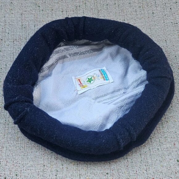 Men Hat Blue Wool Chitral Cap Topi Cultural Ethnic hat Handmade Warm Hat New - Picture 6 of 12